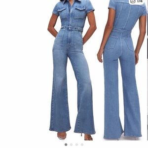 Good American FIT FOR SUCCESS PALAZZO JUMPSUIT SIZE 2XL